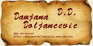 Damjana Doljančević vizit kartica